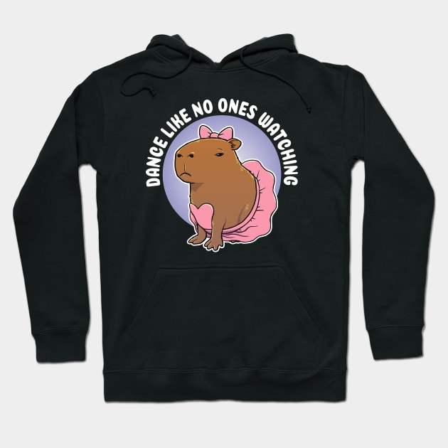 Dance like no ones watching Capybara Ballerina Costume Hoodie by capydays